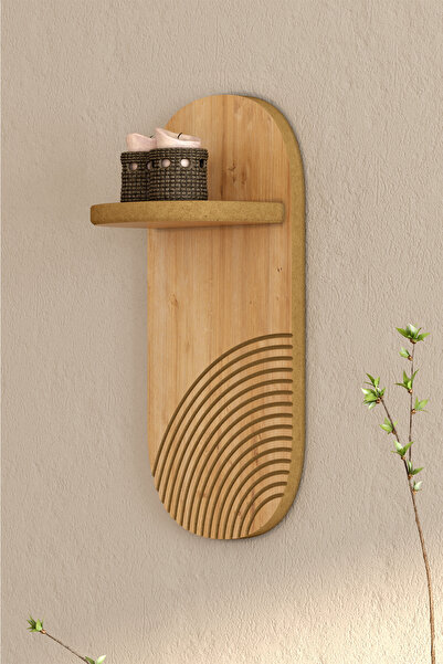 zeo wood design Decorative Wall Shelf - Sapphire Oak 40X20 cm