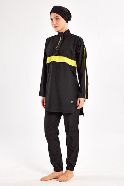 Adasea Μαγιό Henley μακρυμάνικο Hijab 1502