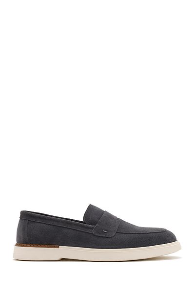 Derimod Loafer casual din piele de căprioară gri pentru bărbați 25SFD 750210