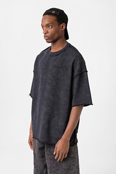 VAMOSCLO Μαύρο μπλουζάκι Oversize