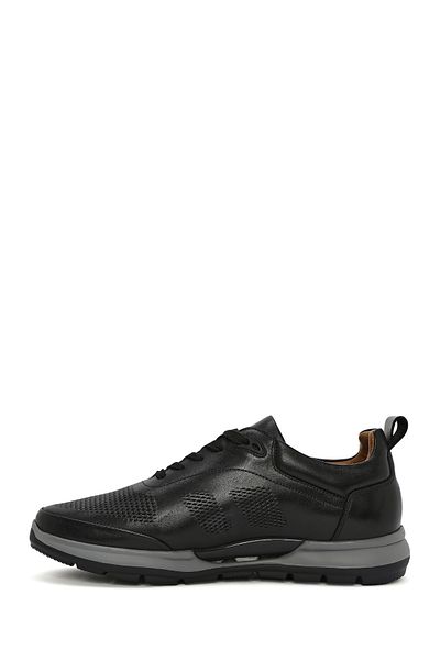 Derimod Men's Black Lace-Up Leather Casual Sneaker 25Sfd 611218