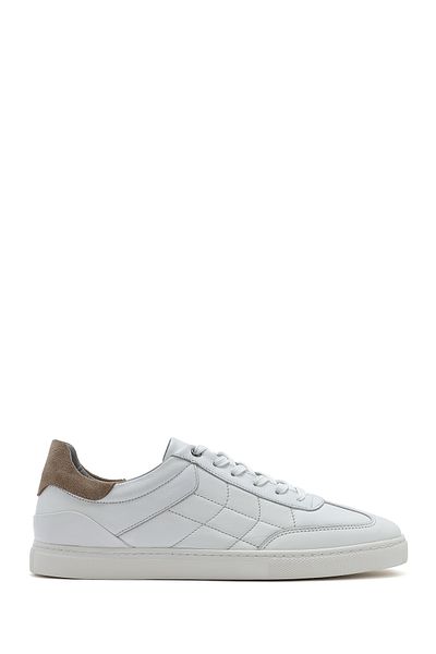 Derimod Men's White Lace-Up Leather Sneaker 25Sfd 674818