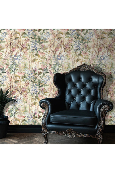 dreamwall Pastel Renkli Orman Temalı Tek Parça Duvar Kağıdı -Isı ve Ses Yalıtımı Yırtılmaz