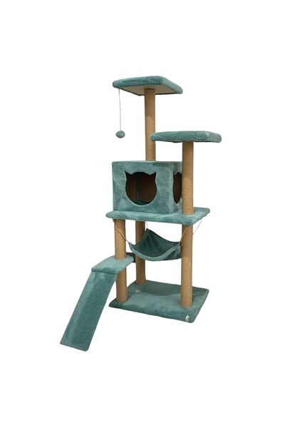 Reyo Pet S9 Cat Scratching Tower with Platform 124 cm Turquoise