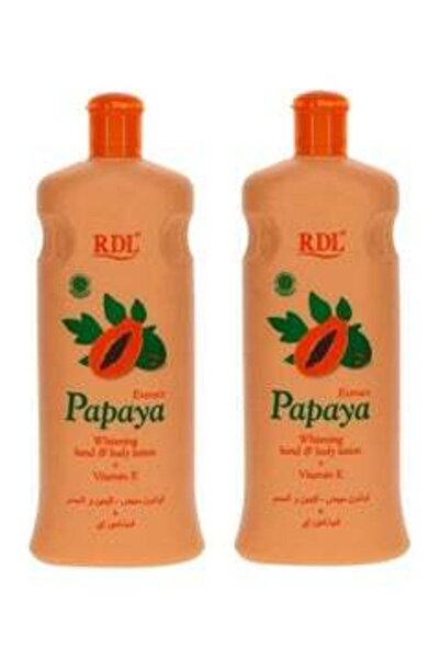 RDL ار دي ال حزمة من عبوتي لوشن لتبييض اليدين والجسم بالبابايا 600ملليلتر