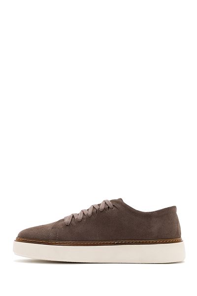 Derimod Men's Mink Lace-Up Thick Sole Suede Leather Sneaker 25Sfd 632010