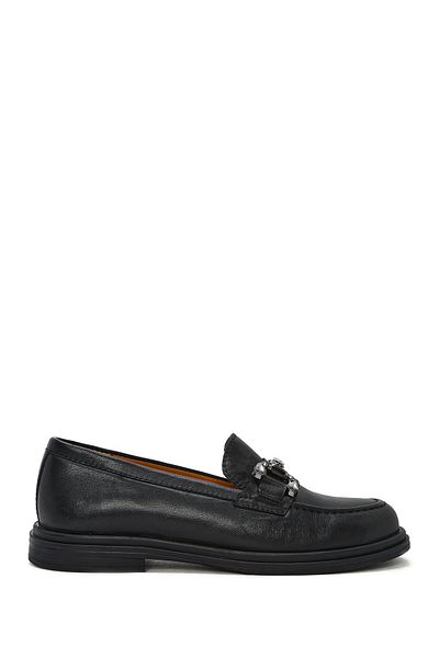 Derimod Mocasini din piele cu catarama neagra pentru femei 25SFD 510118
