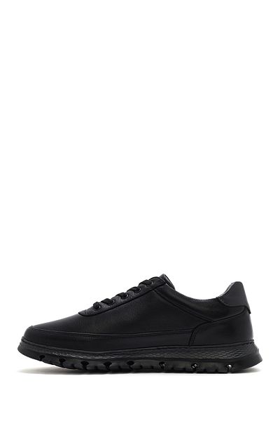 Derimod Men's Black Laced Leather Comfort Casual Shoes 25Sfd 674918