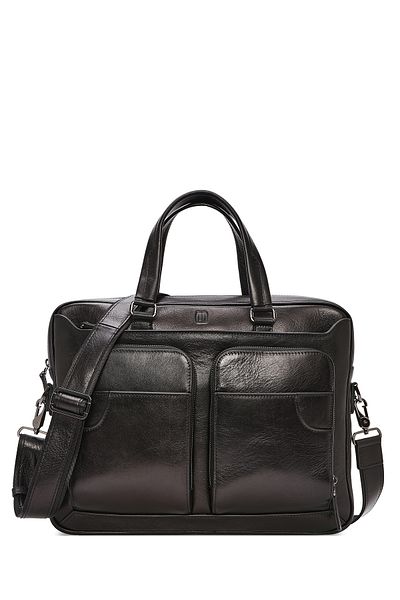 Derimod Men's Black Long Strap Leather Briefcase 24Wbd3608Ft