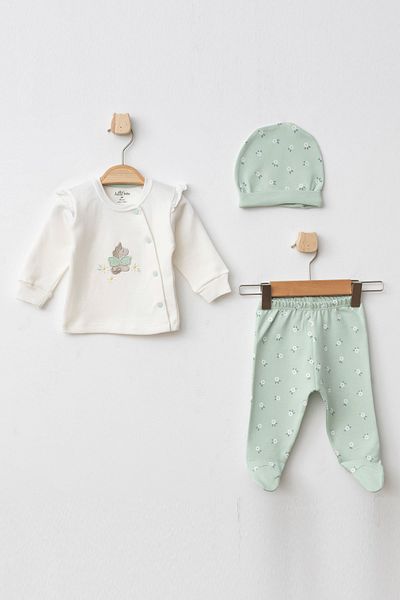 Aziz Bebe Baby Girl Floral Patterned Clothes Set 0-6 Months Age Range