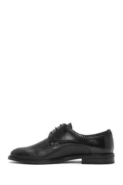 Derimod Men's Black Laced Leather Classic Shoes 25Sfd 602218