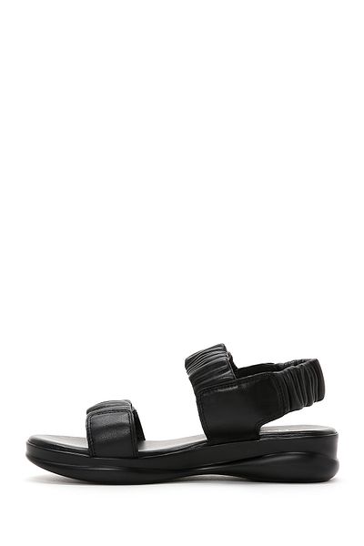 Derimod Women's Black Leather Comfort Sandals 25Sfd 150818