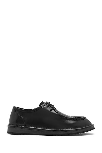 Derimod Men's Black Lace-Up Leather Casual Shoes 25Sfd 654418