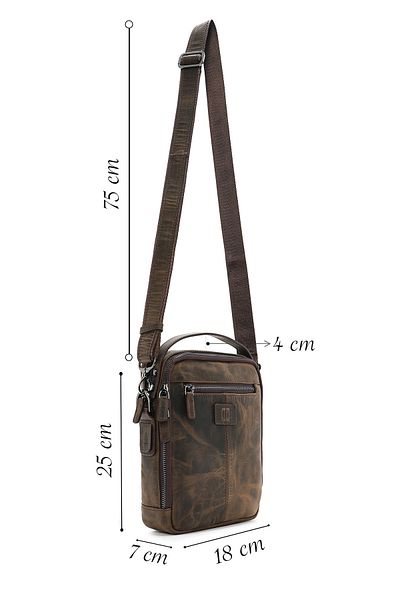 Derimod Men's Mink Leather Messenger Bag 24Wbd3607Cr