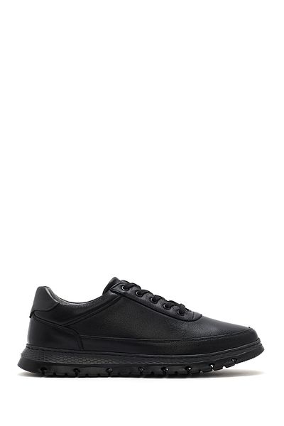 Derimod Men's Black Laced Leather Comfort Casual Shoes 25Sfd 674918