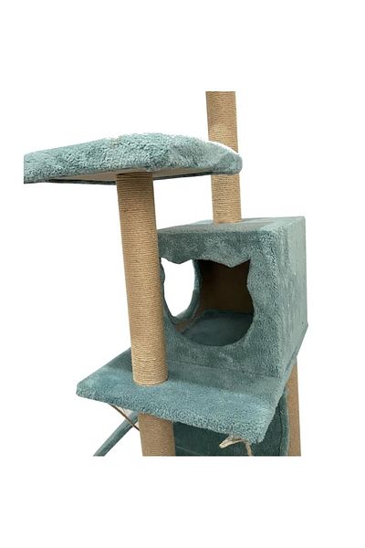 Reyo Pet S9 Cat Scratching Tower with Platform 124 cm Turquoise