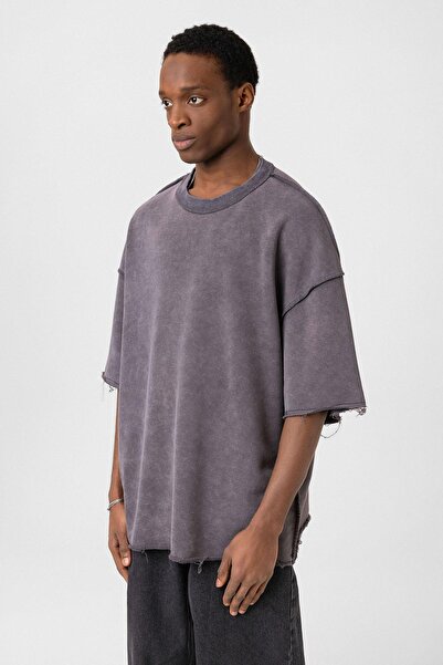 VAMOSCLO oversized Μπλουζάκι καπνιστό που πλένεται