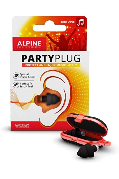 Alpine PartyPlug Kulak Koruyucu Kulak Tıkacı,Müzik, Festival, Konser ve Parti İçin