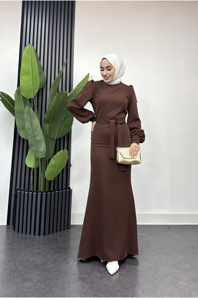 moda zeynaa Balık model dabıl krep tesettür abiye