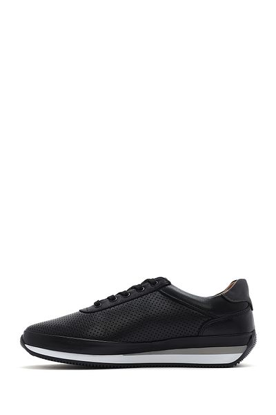 Derimod Men's Black Lace-Up Leather Casual Sneaker 25Sfd6741Di