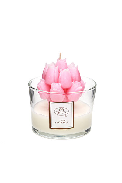 Trilya Gece Gülü Kokulu Lale Demeti Vegan Mum