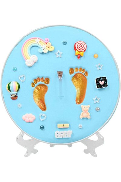 Yelajoy بصمة يد وقدم طفل حديث الولادة، طين مخصص للأطفال الرضع، مصنوع من مواد ...