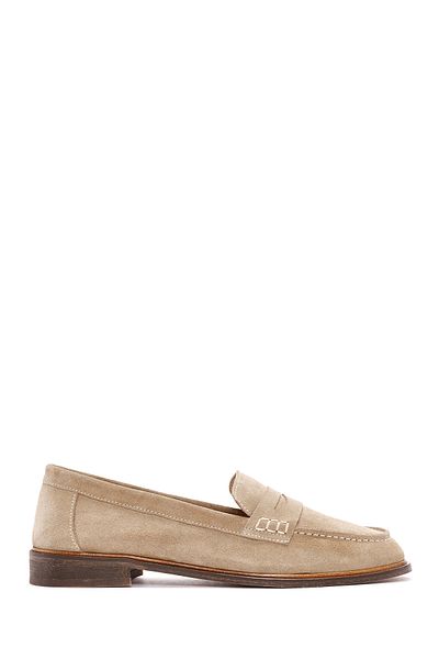 Derimod Mocasini masculini din piele de piele intoarsa bej 25SFD 151610