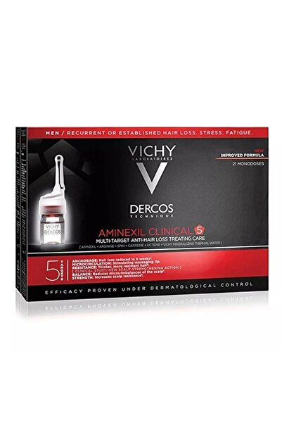 Vichy ديركوس مين أمينيكسيل كلينيكال 5 لعلاج تساقط الشعر، 21 قارورة