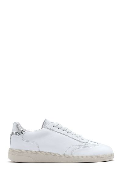 Derimod Tenis alb din piele cu șireturi pentru femei 25SFD 420518