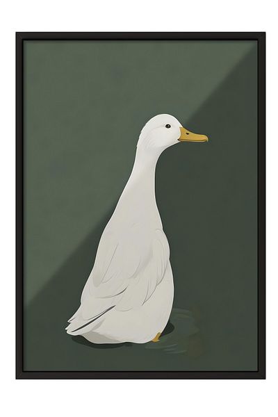 Postifull Pictură cu cadru negru, Silly Goose, Pictură de perete pentru bucătărie din seria Comfort, NR: 108947