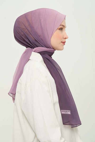 Madame Polo Digital Crepe Chiffon Shawl Breathable Wrinkle-Free Non-Slip 75X180 cm