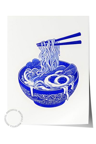 Postifull Frameless Poster, Rāmen, Comfort Series Kitchen Wall Poster, No:109121