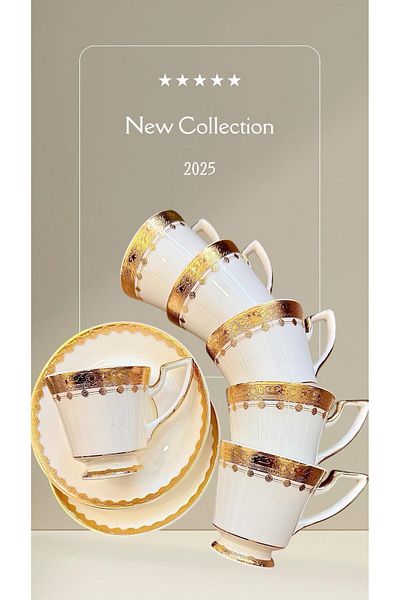 ROY KING Royking 6 Persons 12 Pieces Limited Edition Coffee Cup Set