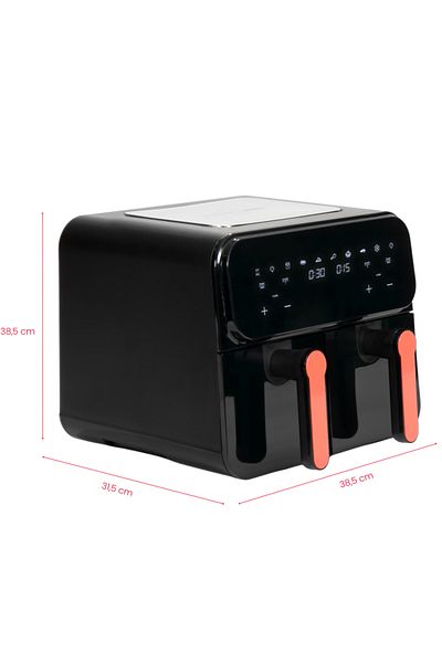 LİVOO Φριτέζα διπλού θερμού αέρα Livoo DOC316, 9L (2x4,5L), 2400W, 7 προγράμματα