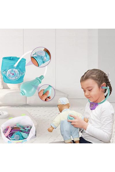 COOYA 26 Sets Small Doctor Toy, Pretend To Be A Game Doctor Dentist Toy, Packed In A Medical Kit