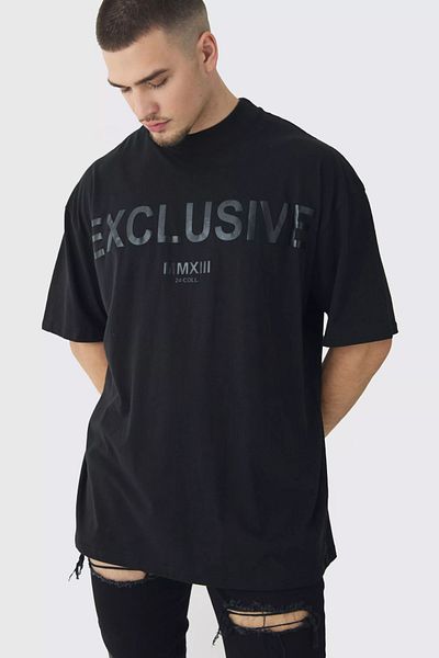 MODASHOT Men's Cotton Sadness Shaped T-Shirt - Exclusive Printed Tshirt - Oversize - Comfortable Clothing