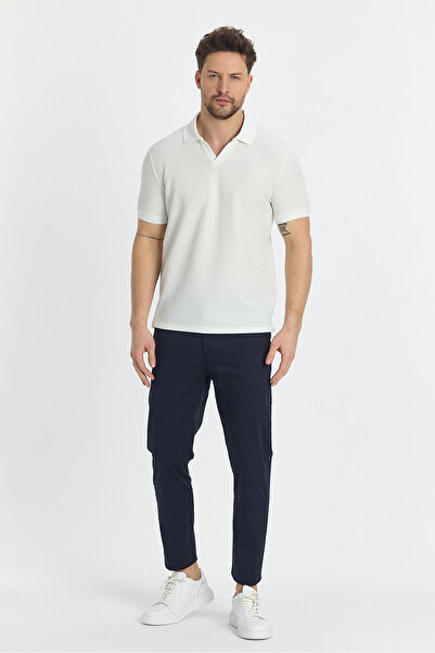 Frappoli Men's Polo Neck Waffle Comfort Fit T-Shirt - 100% Cotton