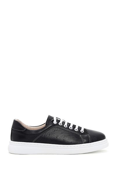 Derimod Women's Black Lace-Up Leather Sneaker 25Sfd 500718