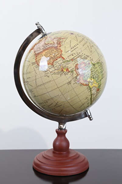 imsaconcept Ahşap Ayaklı Dünya Küre ( Dekoratif, Ev ve Ofis Dekorasyonu )