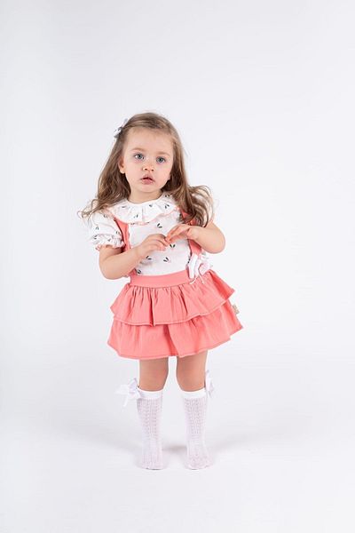 Nehirim Kids Girl and Baby 100% Cotton Muslin Diaper Badili Salopet Seasonal Eid Dress (9-12-18-24 Months)