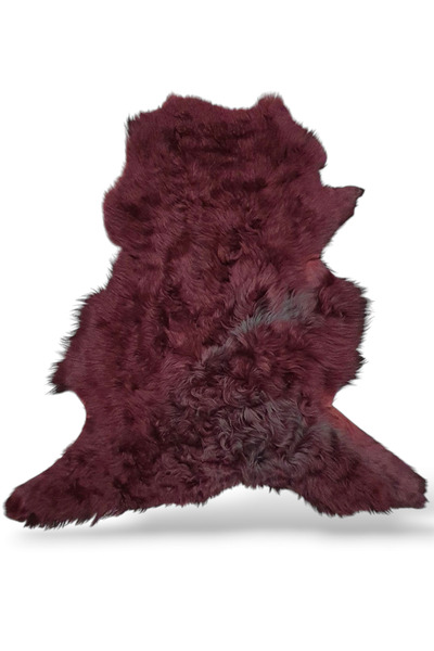 Ottoman Pouffe Hakiki Gerçek Deri Kıvırcık Tüylü Tigrado Koyun Postu 68x68cm,...