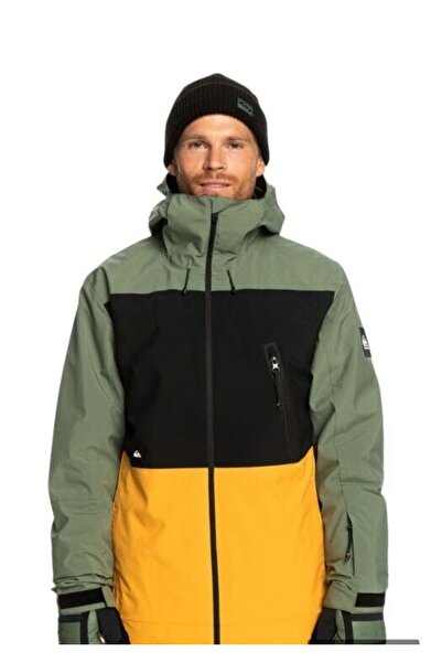 Quiksilver Sycamore Erkek Yeşil-Sarı Kayak Montu