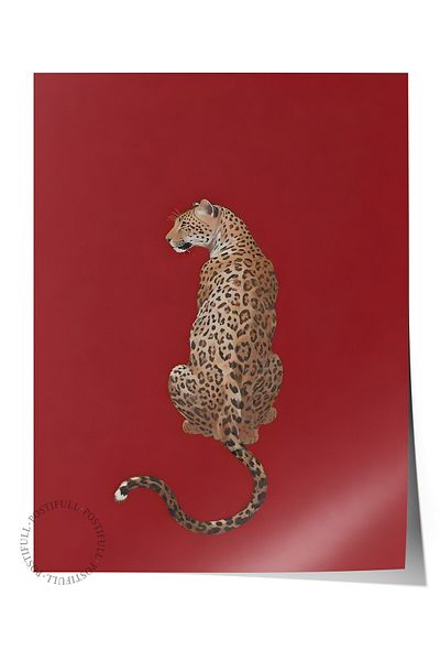 Postifull Frameless Poster, Leopard, Comfort Series Kitchen Wall Poster, No:108954