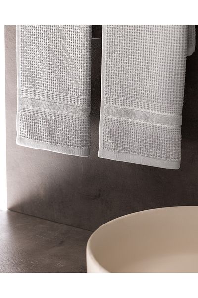 Madame Coco Jolie 2 Pack 100% Cotton Hand Towels - Gray