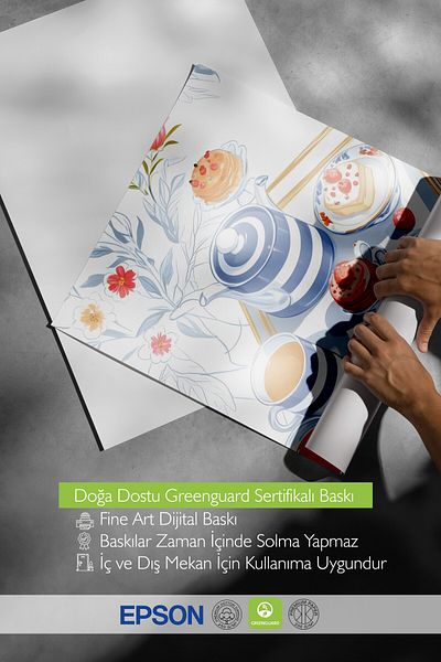 Postifull Unframed Poster, Desert with High Tea, Comfort Series Kitchen Wall Poster, No:109136