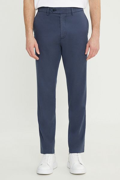 ALTINYILDIZ CLASSICS Men's Indigo-Grey Cotton Slim Fit Slim Fit Side Pocket Stretch Casual Pants