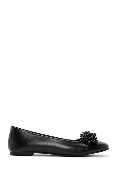 Derimod Women's Black Stone Ballerina Ballet 25Sfe 400218