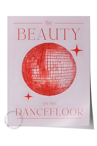 Postifull Frameless Poster, Beauty on the Dancefloor, Comfort Series Kitchen Wall Poster, No:108935