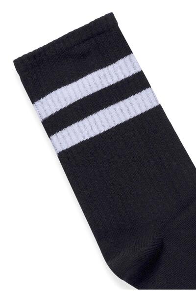 VAMOSCLO Раирани тенис чорапи, черни