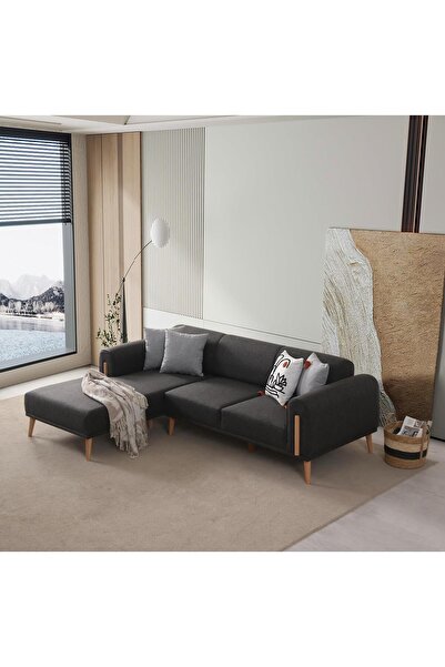 Ak sofa LEON köşe sol köşe antrasit